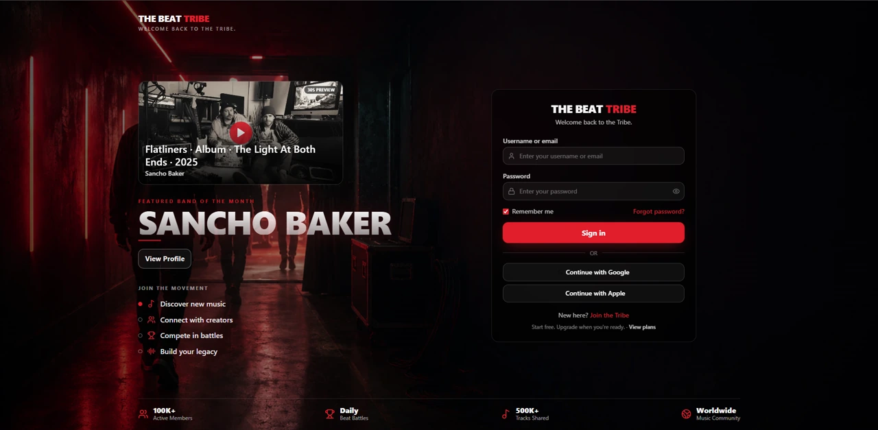 The Beat Tribe platform
